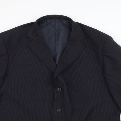 Mens UK Size 46 Marks and Spencer Regular Blue Suit Jacket