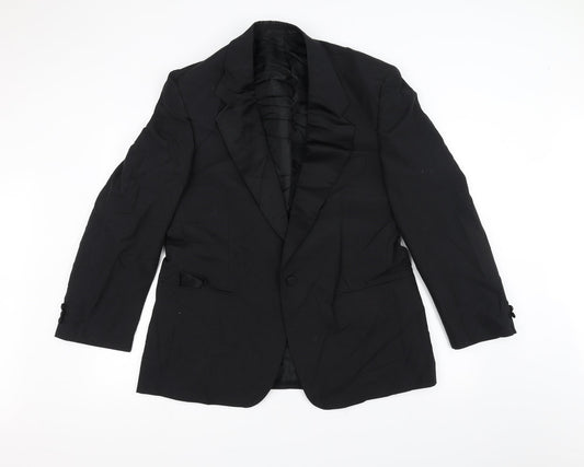 Mens UK Size 42 Burton Regular Black Suit Jacket