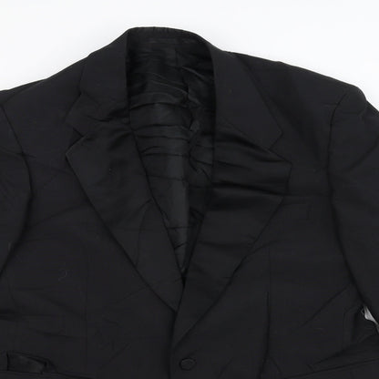 Mens UK Size 42 Burton Regular Black Suit Jacket