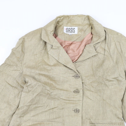 Womens UK Size 10 Oasis Brown Jacket
