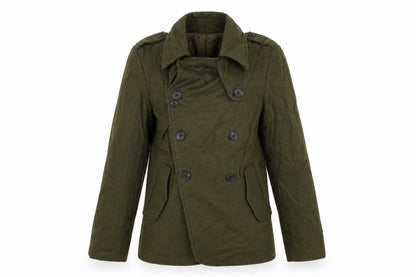DAS Womens Green   Pea Coat Coat Size M