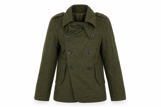 DAS Womens Green   Pea Coat Coat Size M