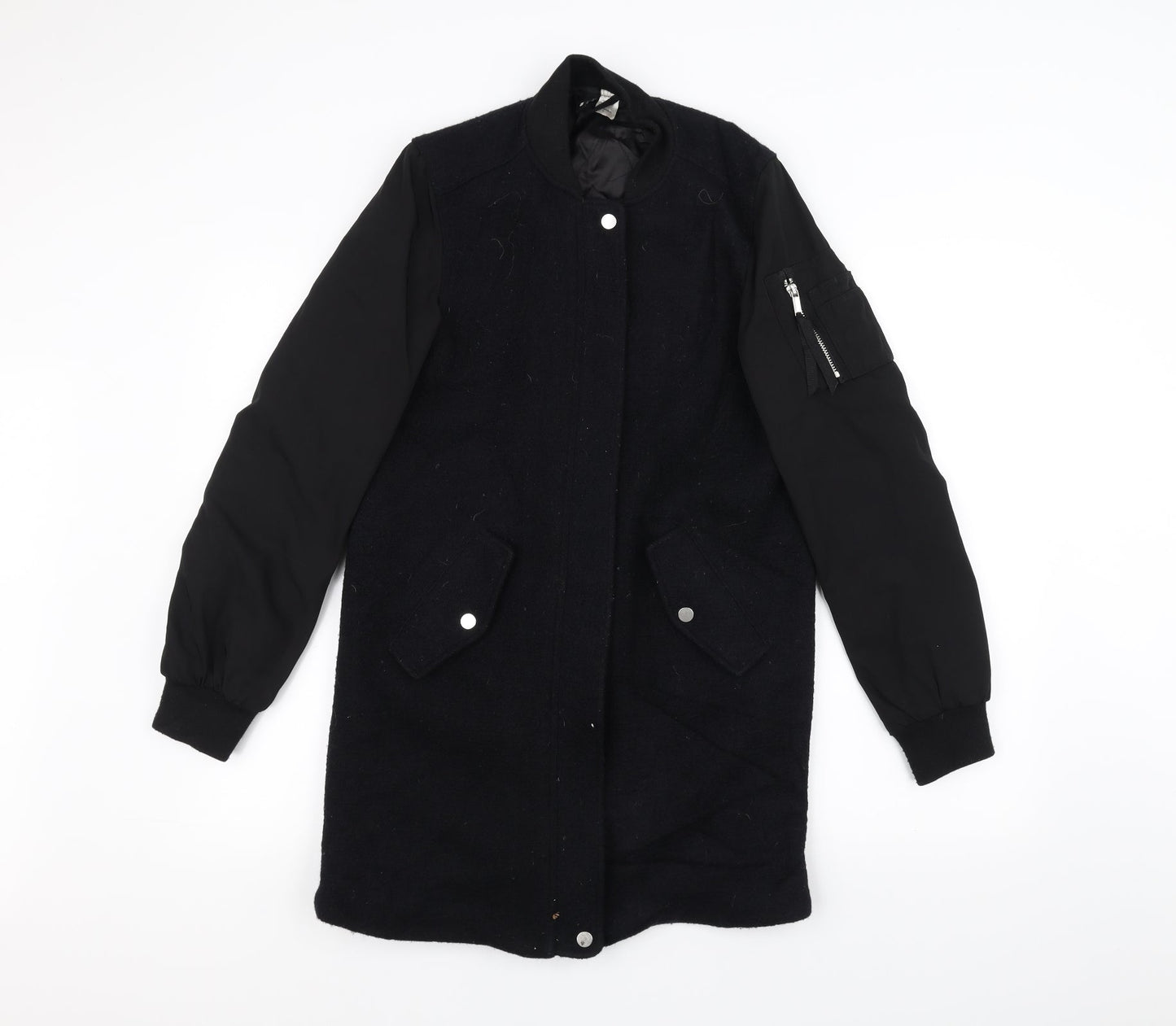 Mens UK Size  H&M Black Pea Coat