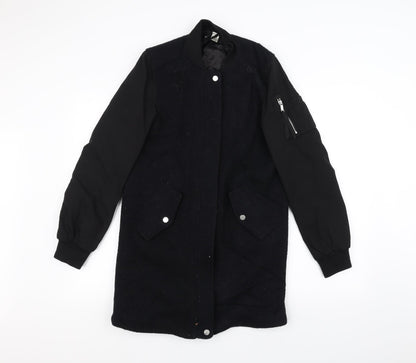 Mens UK Size  H&M Black Pea Coat