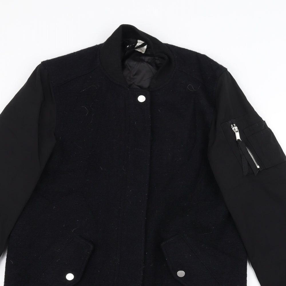 Mens UK Size  H&M Black Pea Coat