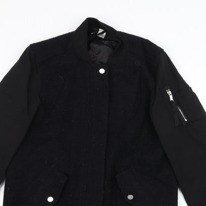 Mens UK Size  H&M Black Pea Coat