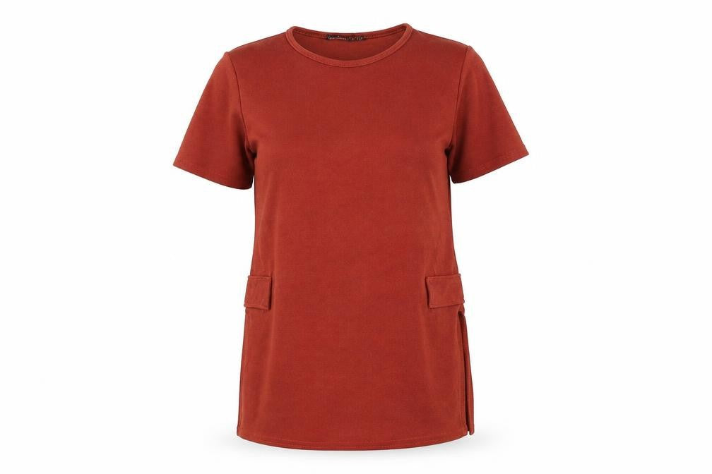 Womens UK Size 10 Boohoo Orange Basic T-Shirt