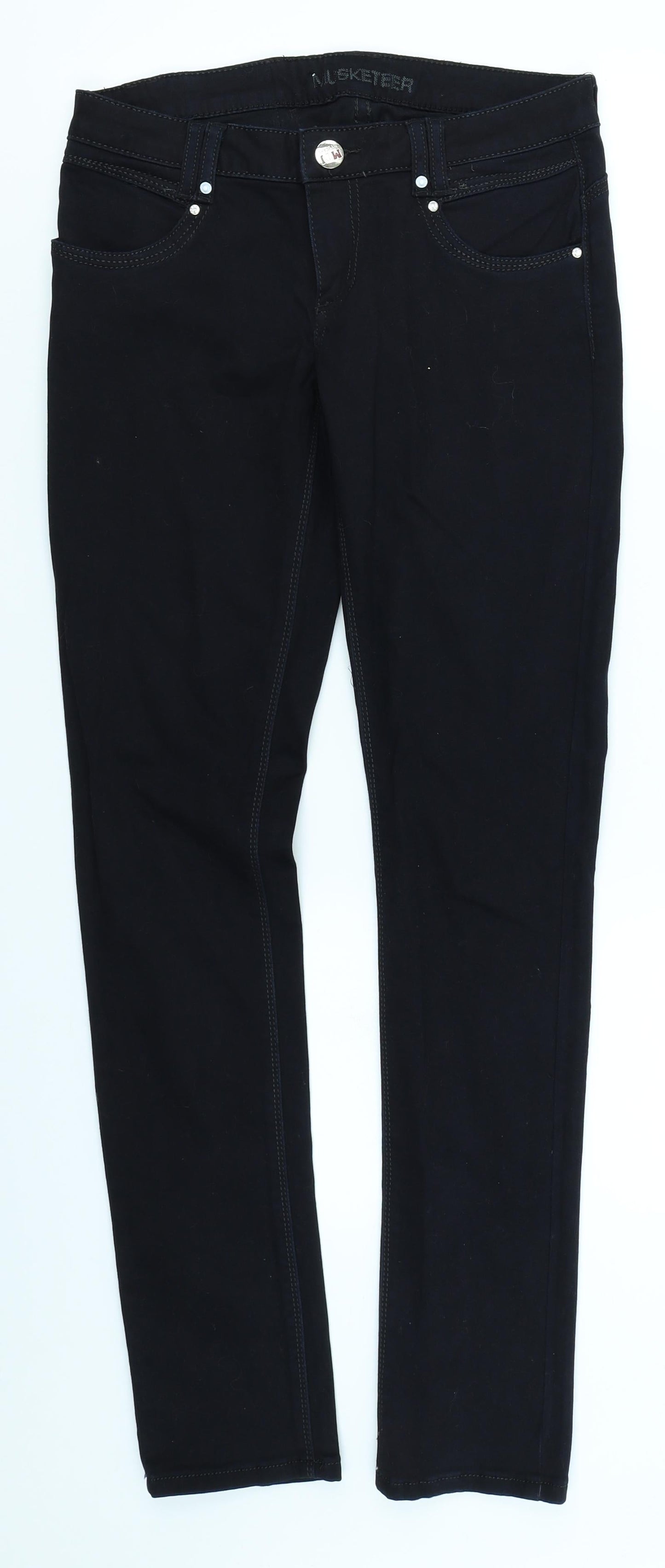 Musketeer Jeans Womens Black  Denim Skinny Jeans Size 28 in L30 in