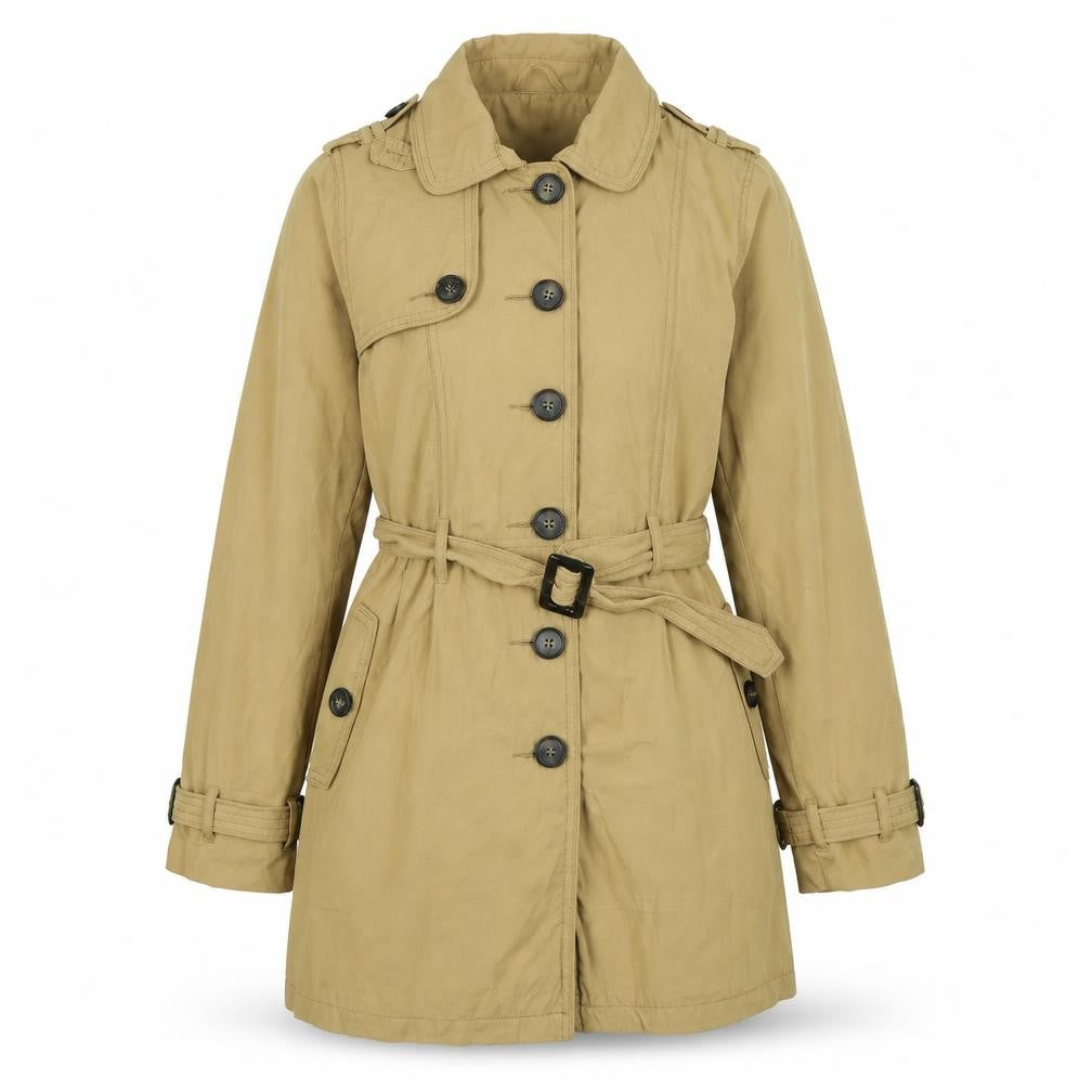 Divided Womens Brown   Overcoat Coat Size 12