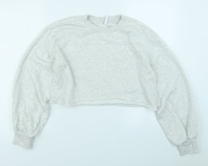 Divided Womens Grey   Pullover Sweatshirt Size S  - Cropped