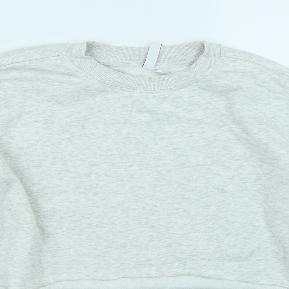 Divided Womens Grey   Pullover Sweatshirt Size S  - Cropped