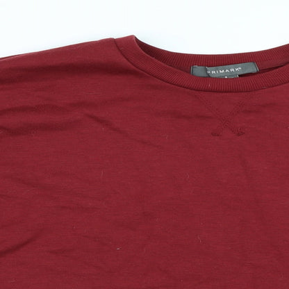 Primark Womens Red   Pullover Sweatshirt Size S  - Cropped