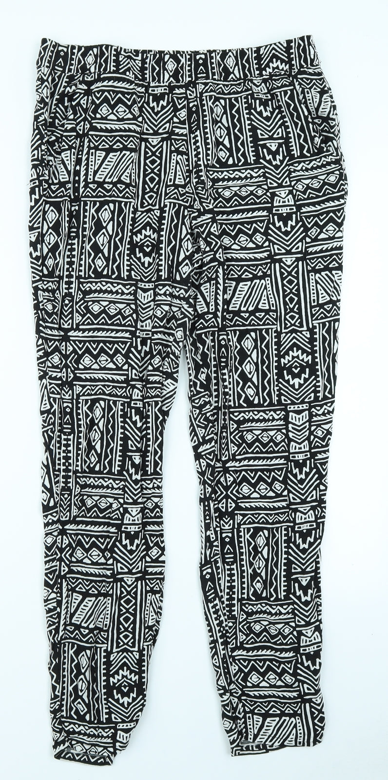 Womens UK Size 12 Divided Regular Fit Jogger Black Trousers