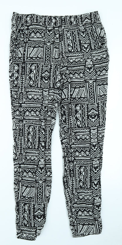 Womens UK Size 12 Divided Regular Fit Jogger Black Trousers