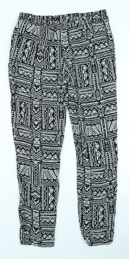 Womens UK Size 12 Divided Regular Fit Jogger Black Trousers