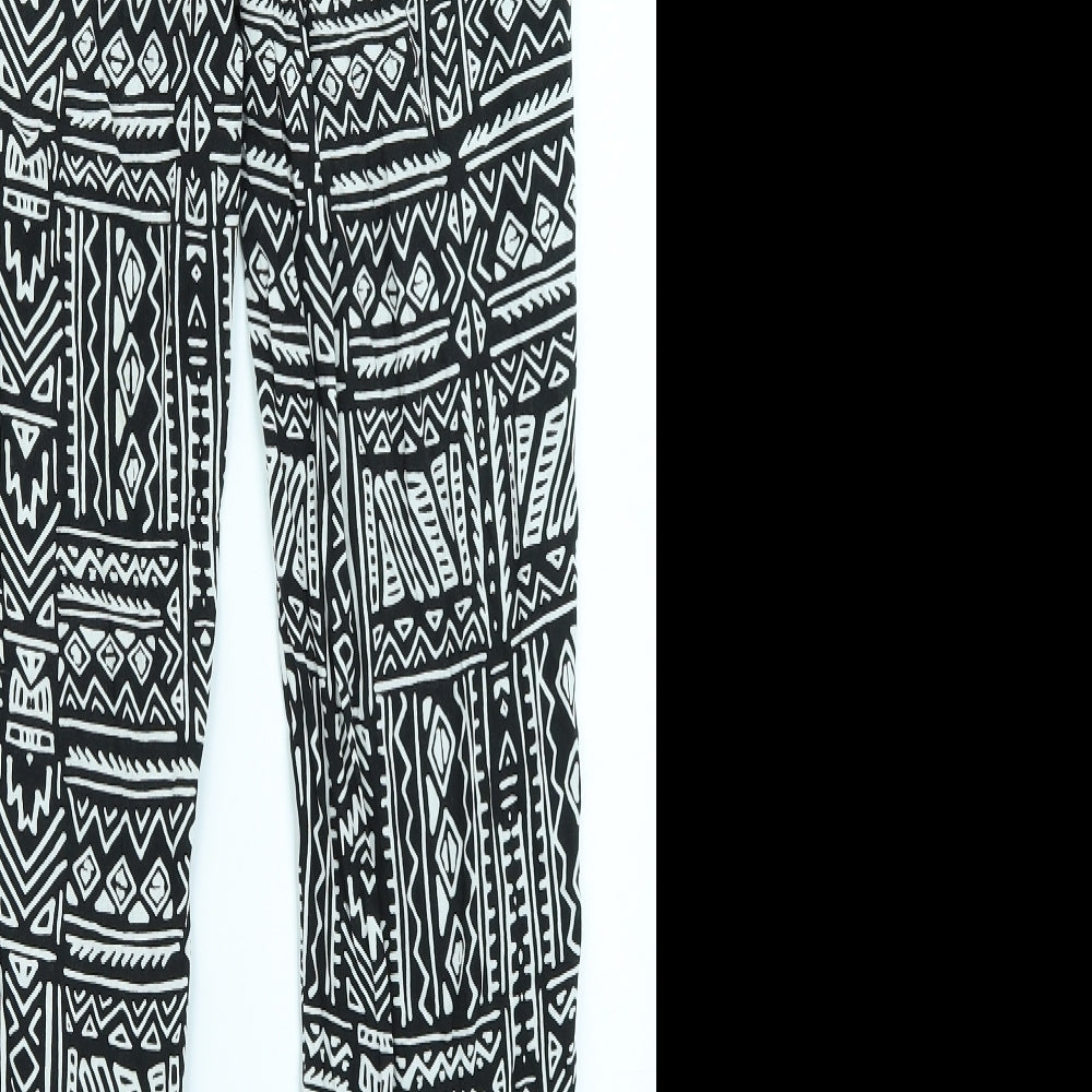 Womens UK Size 12 Divided Regular Fit Jogger Black Trousers