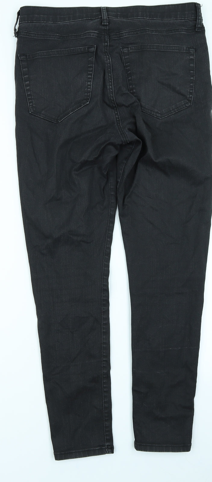 Topshop Womens Black  Denim Skinny Jeans Size 34 in L32 in