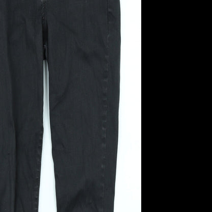Topshop Womens Black  Denim Skinny Jeans Size 34 in L32 in