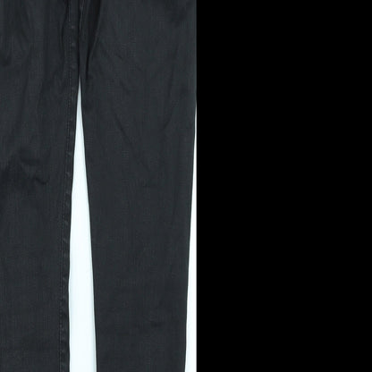 Topshop Womens Black  Denim Skinny Jeans Size 34 in L32 in