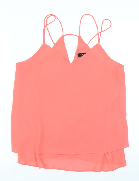 Womens UK Size 12 New Look Pink Camisole Blouse