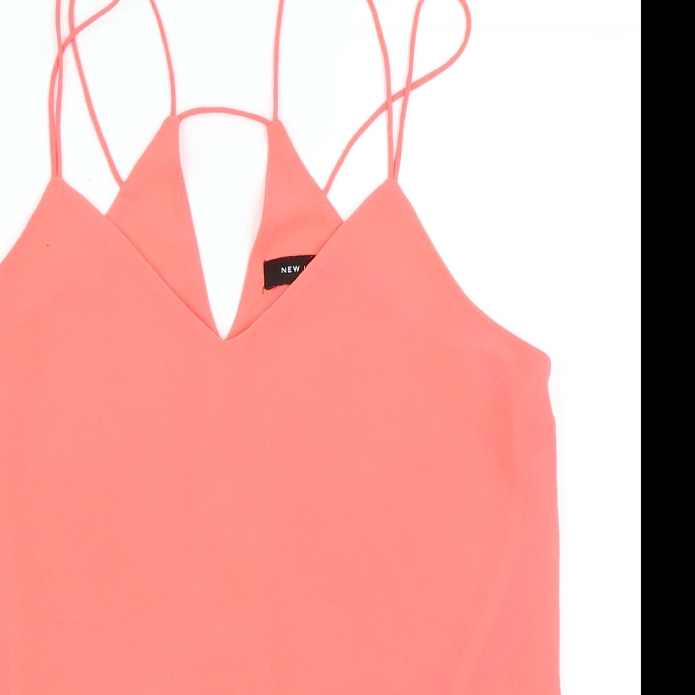 Womens UK Size 12 New Look Pink Camisole Blouse