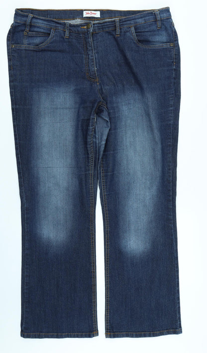 Womens UK Size 40 in John Baner Regular Fit Straight Blue Jeans