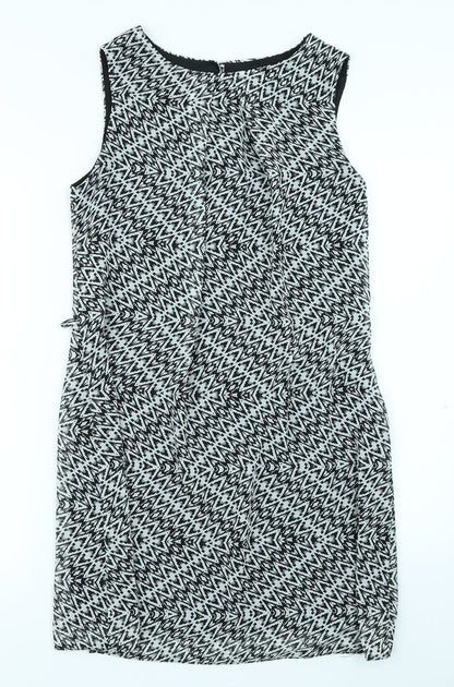 Atmosphere Womens Black Herringbone  A-Line  Size 10