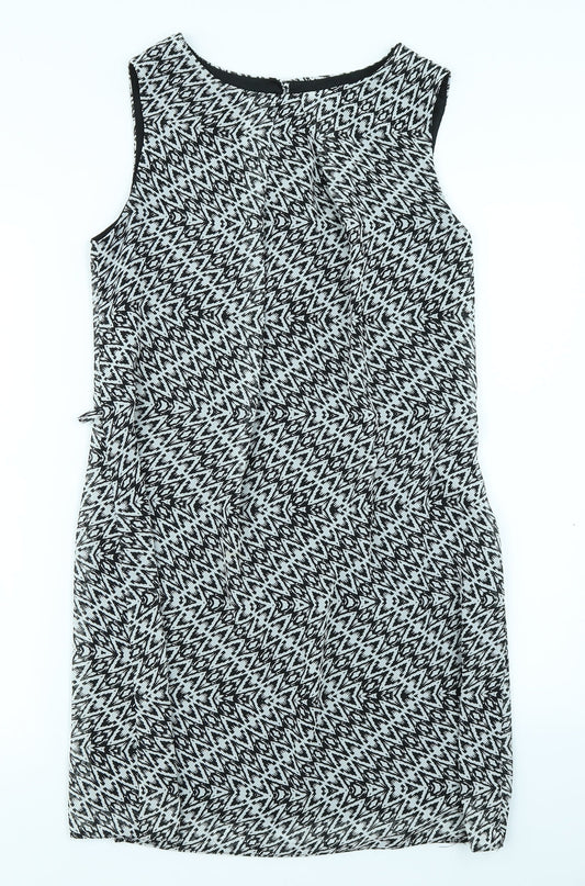 Atmosphere Womens Black Herringbone  A-Line  Size 10