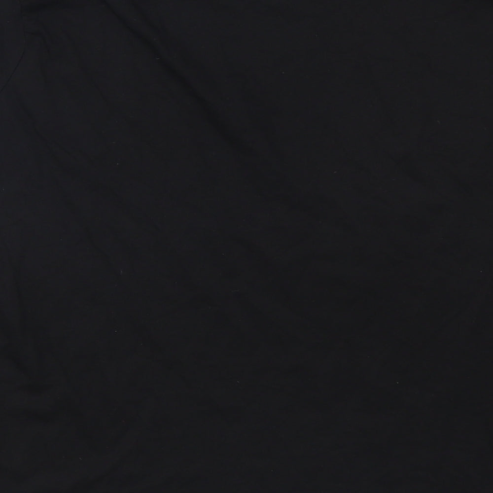 Womens UK Size M Zara Black Basic T-Shirt