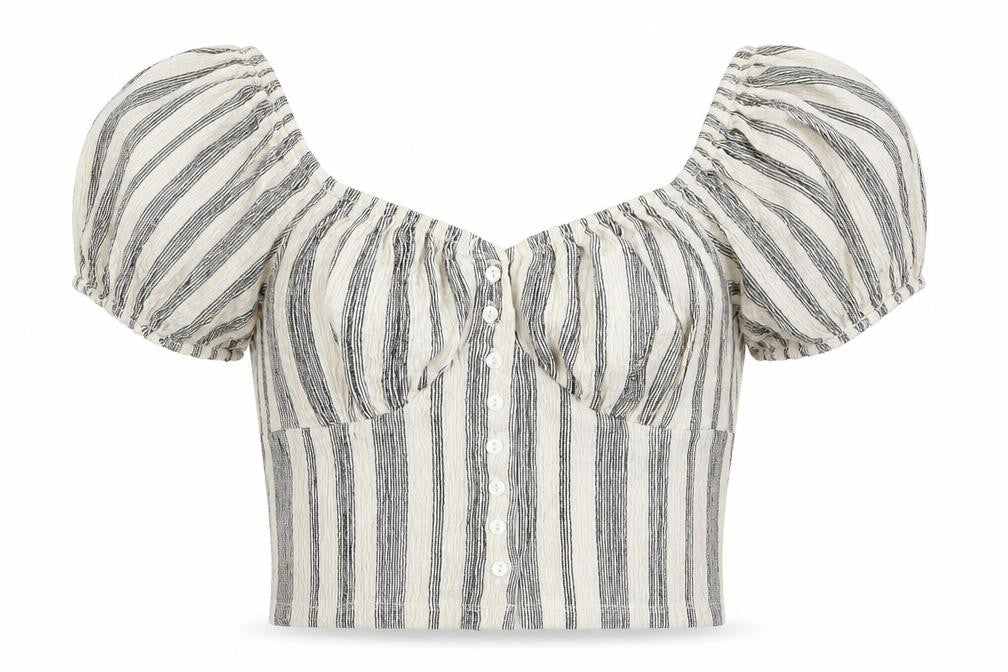 Womens UK Size S Select Beige Cropped T-Shirt