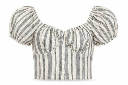 Womens UK Size S Select Beige Cropped T-Shirt