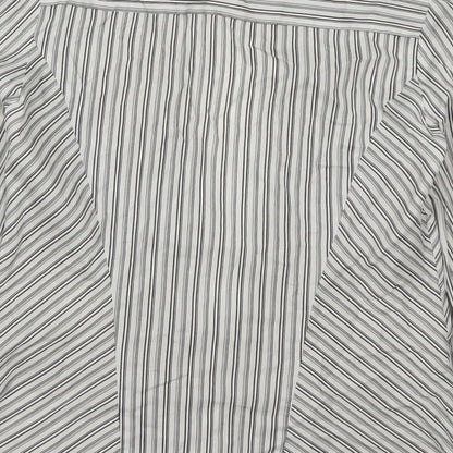 Wallis Womens Grey Striped  Basic Button-Up Size 12