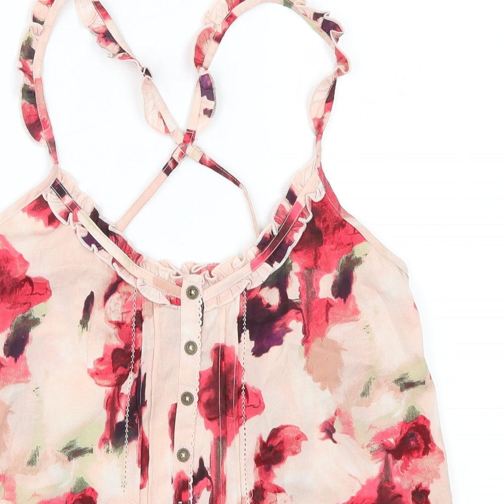 Womens UK Size 10 La Redoute Pink Basic Tank