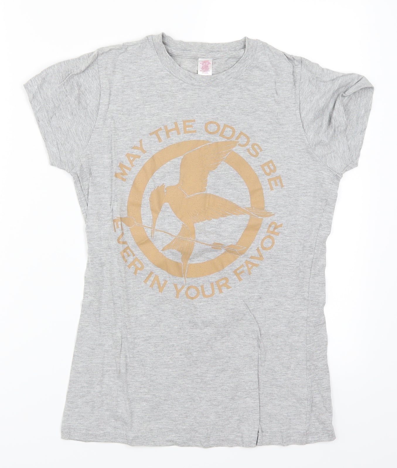 Womens UK Size M Anvil Grey Basic T-Shirt