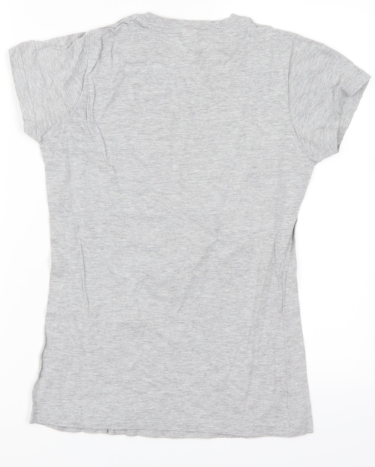 Womens UK Size M Anvil Grey Basic T-Shirt