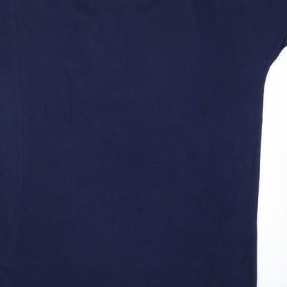 So Fabulous Womens Blue Polka Dot  Basic T-Shirt Size 16