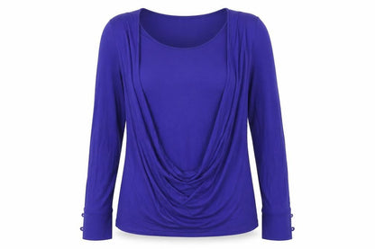 Womens UK Size 14 Pure Blue Basic T-Shirt