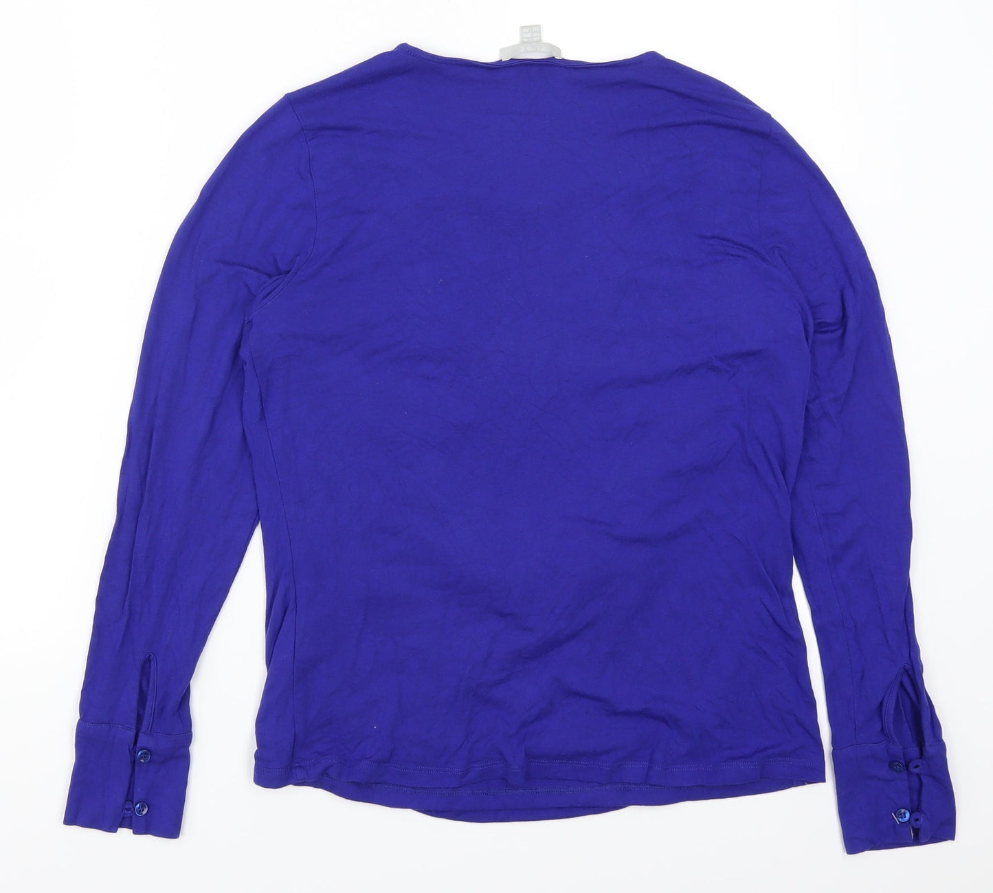 Womens UK Size 14 Pure Blue Basic T-Shirt