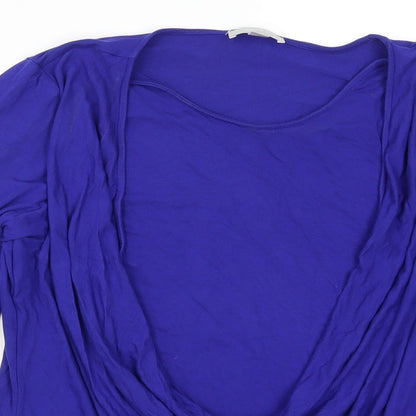 Womens UK Size 14 Pure Blue Basic T-Shirt