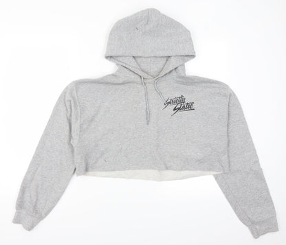 Gildan Womens Grey   Pullover Hoodie Size M  - Strictly Static