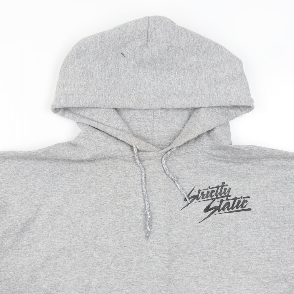 Gildan Womens Grey   Pullover Hoodie Size M  - Strictly Static