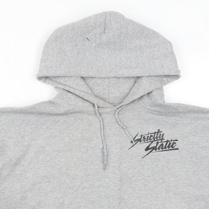 Gildan Womens Grey   Pullover Hoodie Size M  - Strictly Static