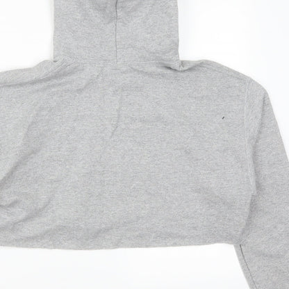 Gildan Womens Grey   Pullover Hoodie Size M  - Strictly Static