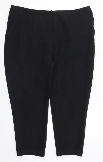 Womens UK Size 16 ASOS Regular Fit  Black Trousers