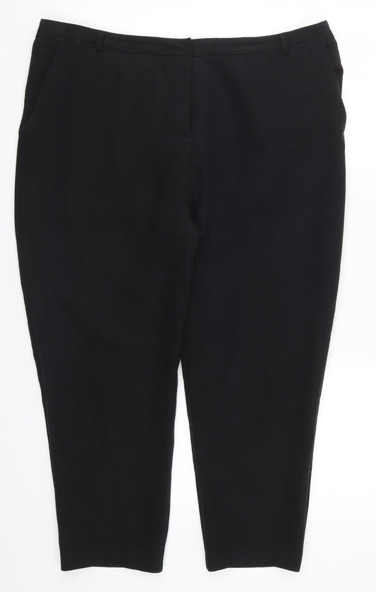 Womens UK Size 16 ASOS Regular Fit  Black Trousers