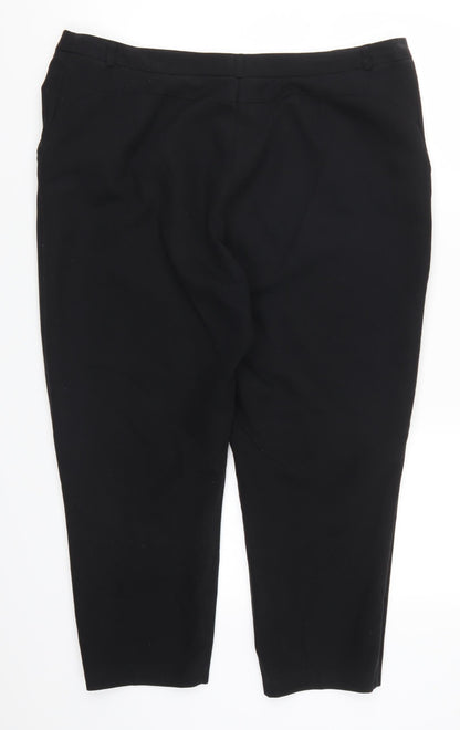 Womens UK Size 16 ASOS Regular Fit  Black Trousers