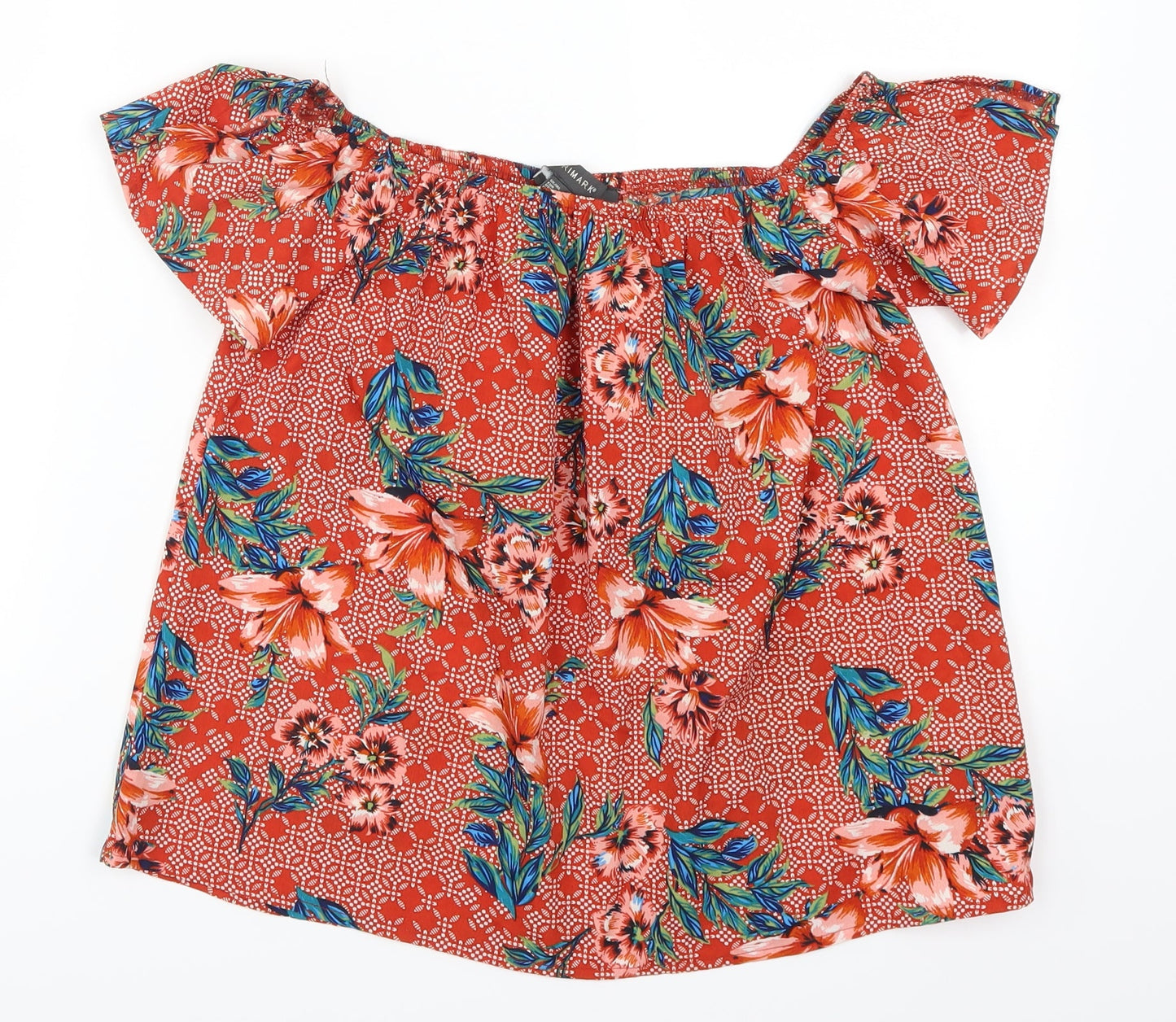 Primark Womens Red Floral  Basic Blouse Size 6