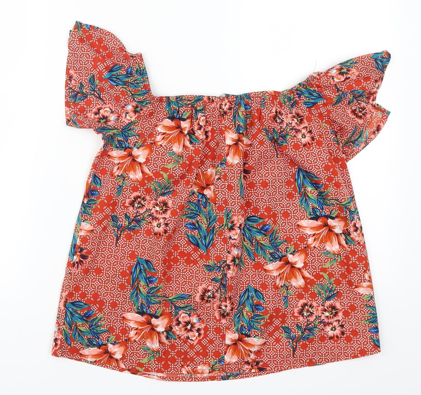 Primark Womens Red Floral  Basic Blouse Size 6