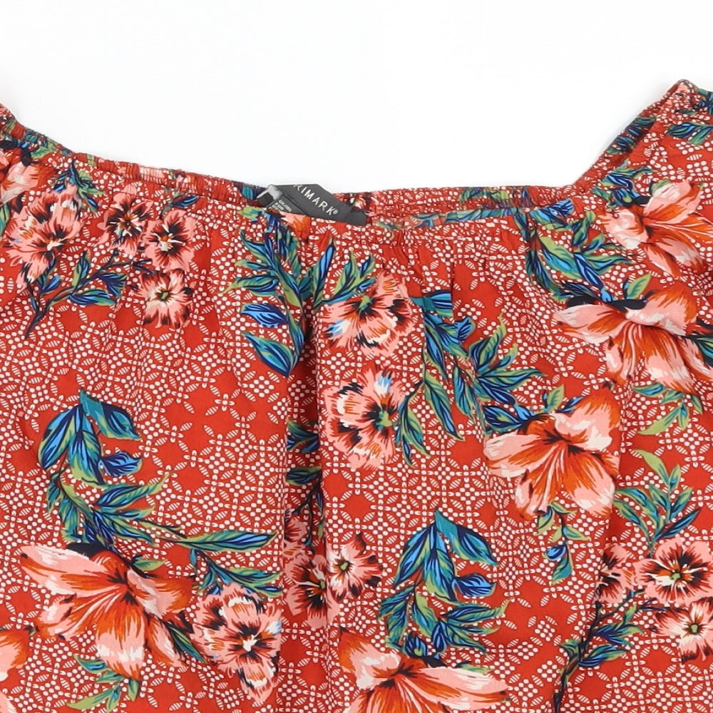 Primark Womens Red Floral  Basic Blouse Size 6