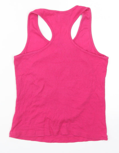 Texmania Womens Pink   Basic Tank Size S  - Monkey La Manga